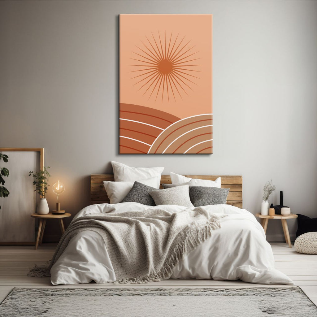 Terracotta Sunburst Abstract - 2