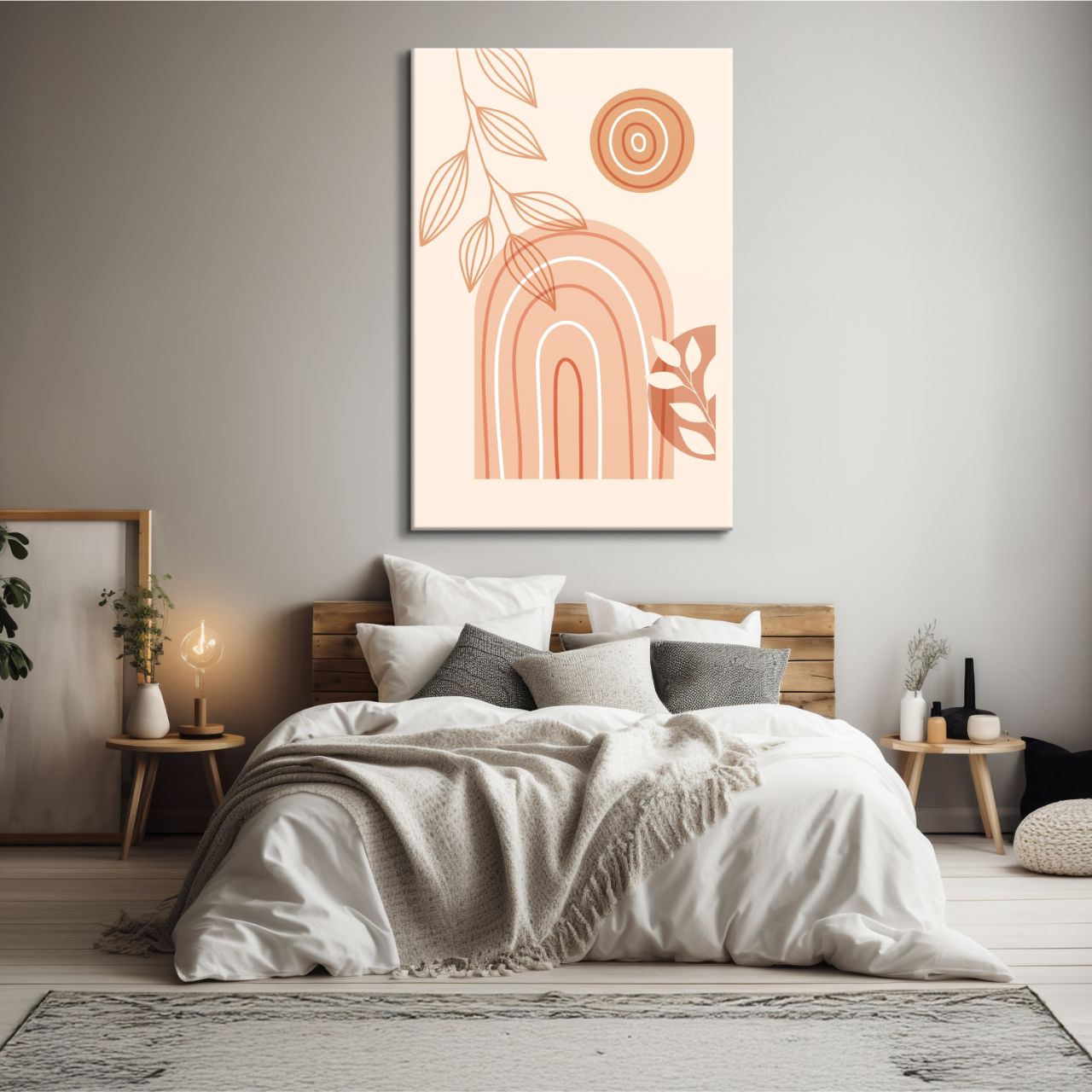 Terracotta Sunburst Abstract - 3