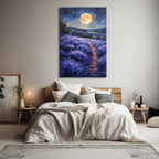 Moonlit Lavender Field