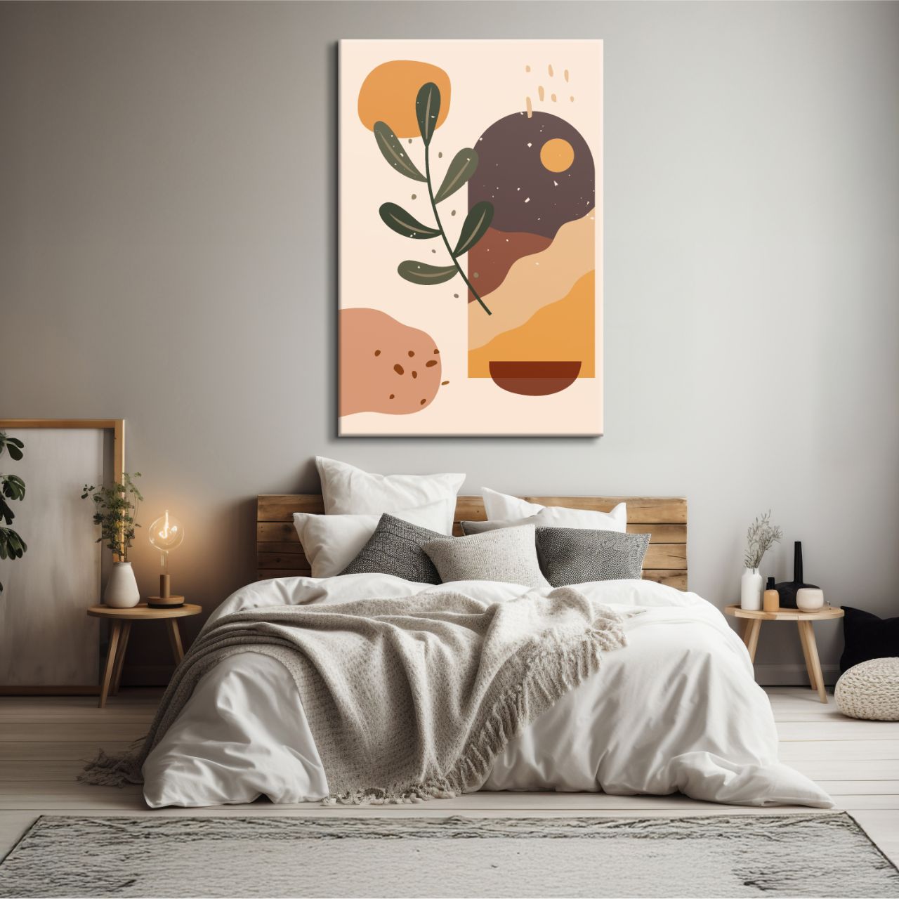 Minimalist Mountain Moon