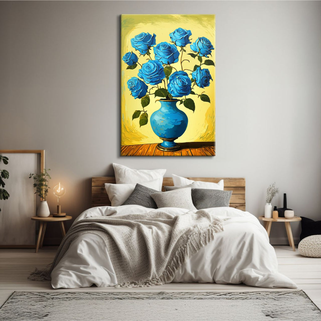 Blue Roses in a Vase
