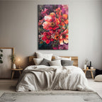 Crimson & Gold Floral Symphony