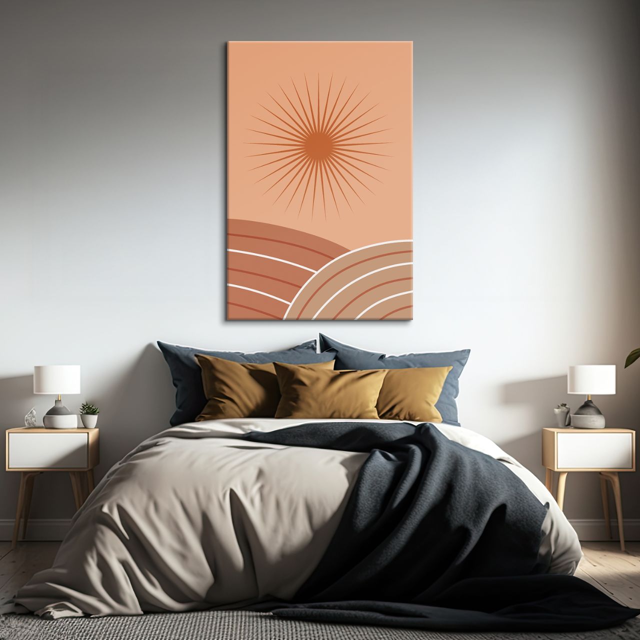 Terracotta Sunburst Abstract - 2