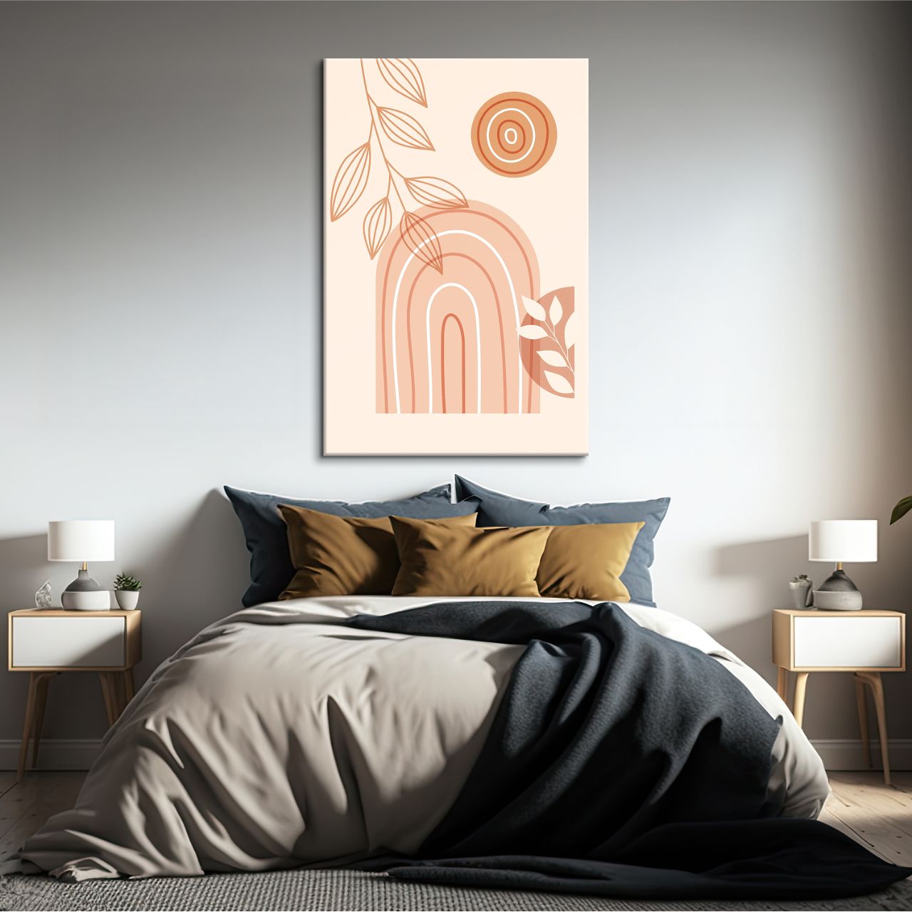 Terracotta Sunburst Abstract - 3