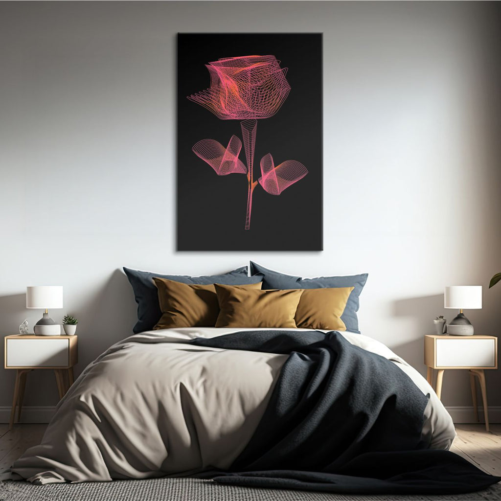 Radiant Wireframe Rose - 1