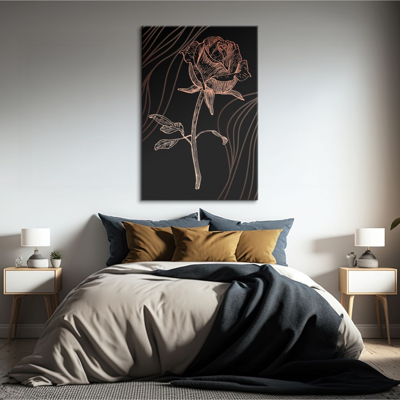 Copper Rose Etching - 3