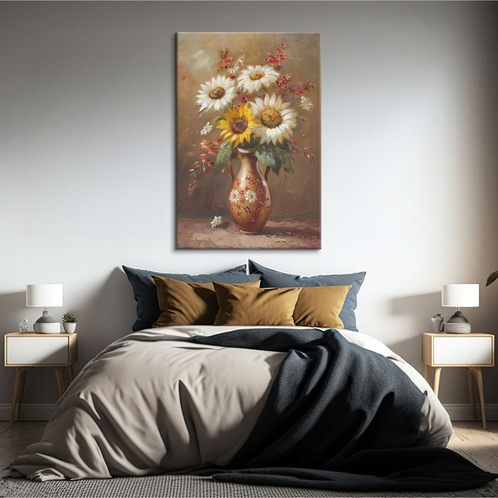 Vintage Sunflower & Daisy Bouquet