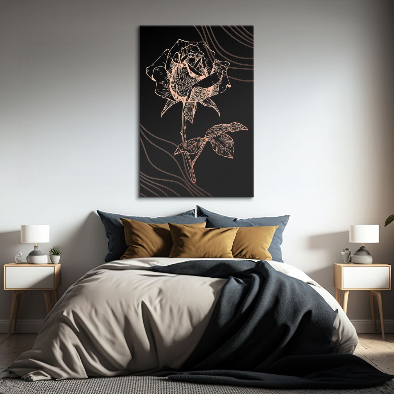 Copper Rose Etching - 1