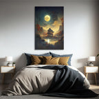 Moonlit Pagoda in Autumn