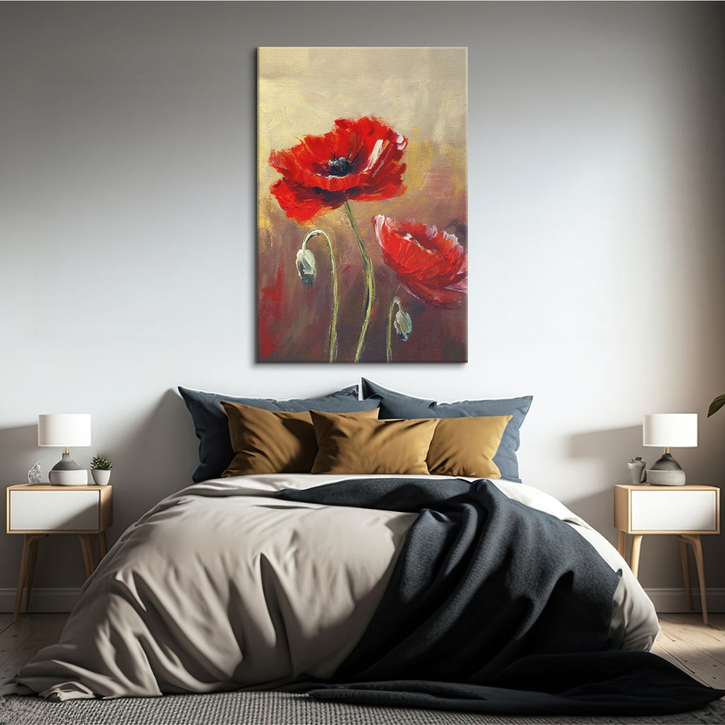 Textured Red Poppy - 1