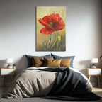 Textured Red Poppy - 2