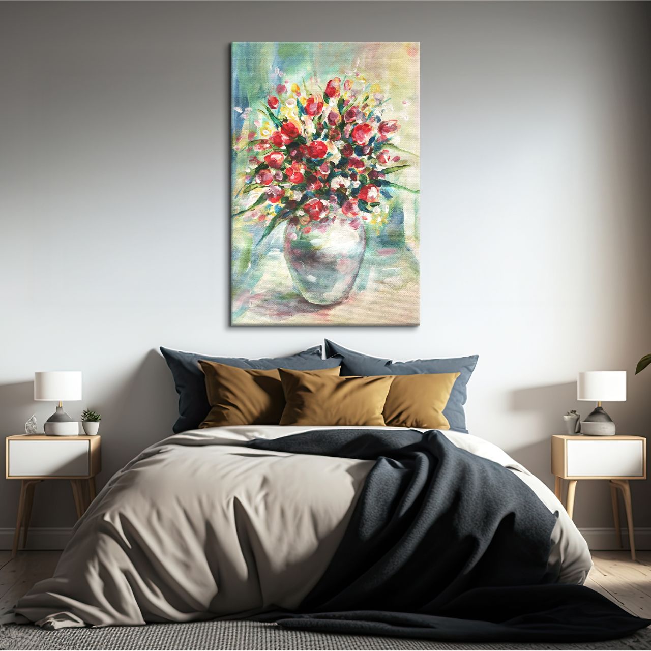 Impressionistic Floral Vase