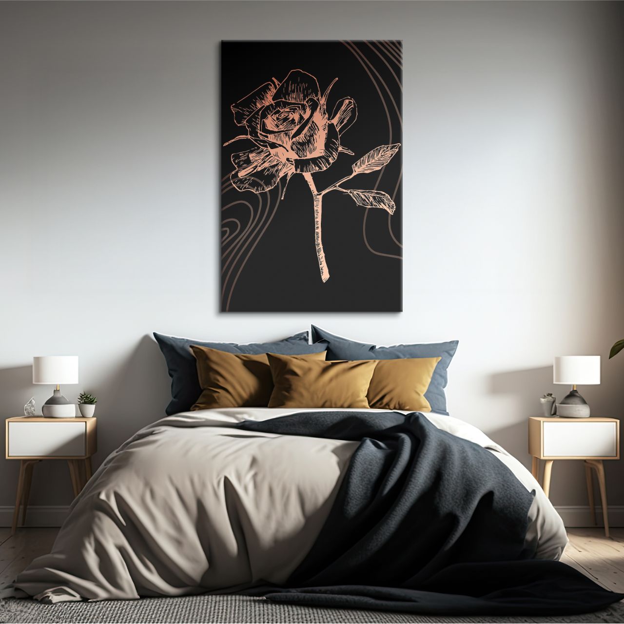 Copper Rose Etching - 2