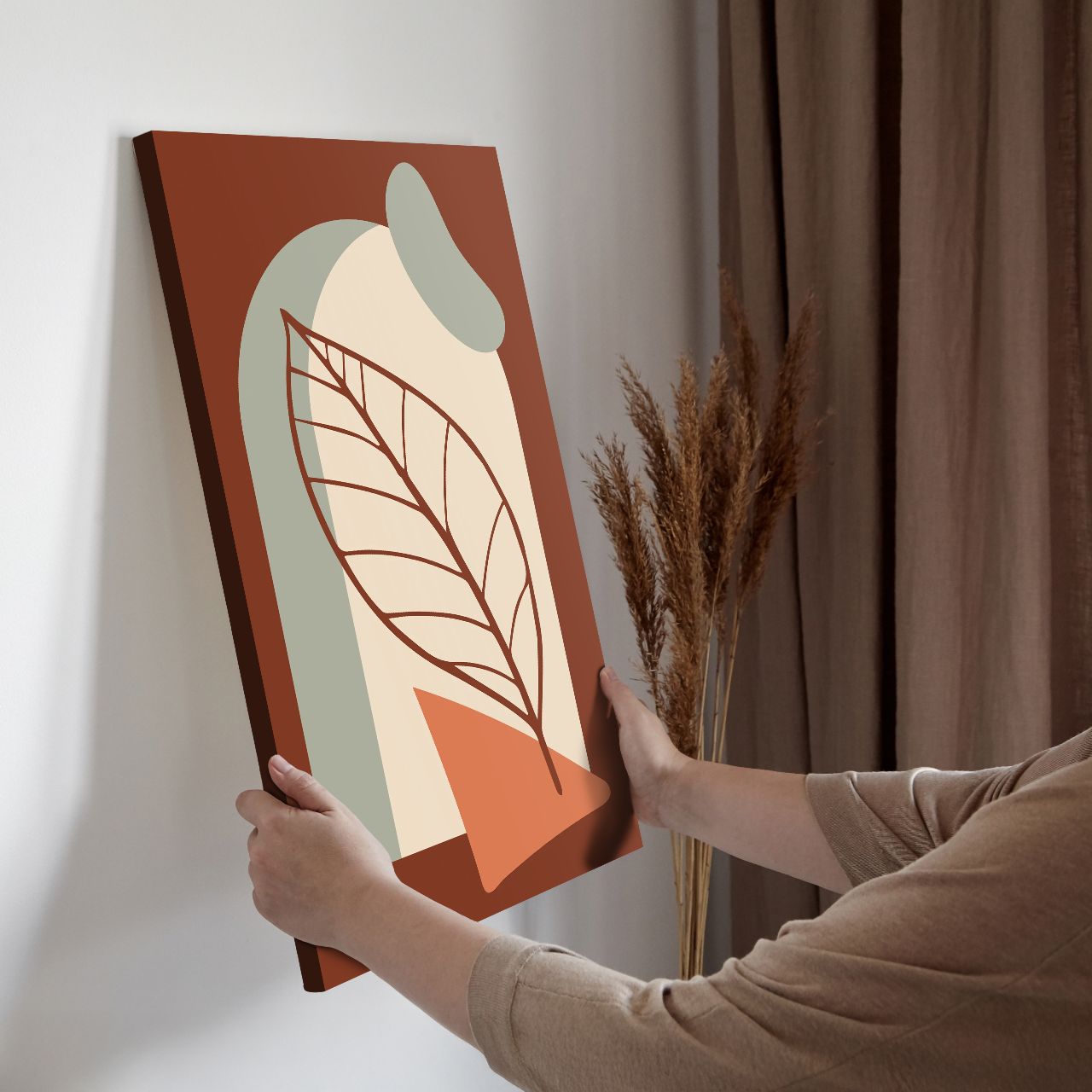 Abstract Boho Arch & Leaf - 1