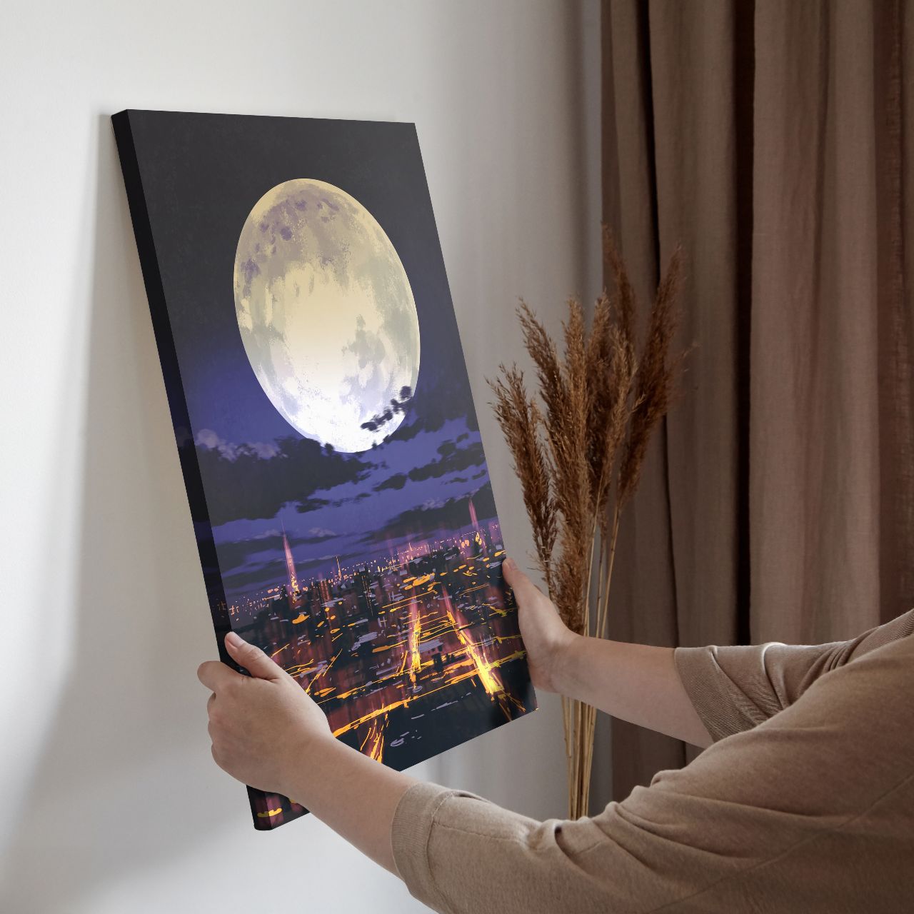 Full Moon City Night