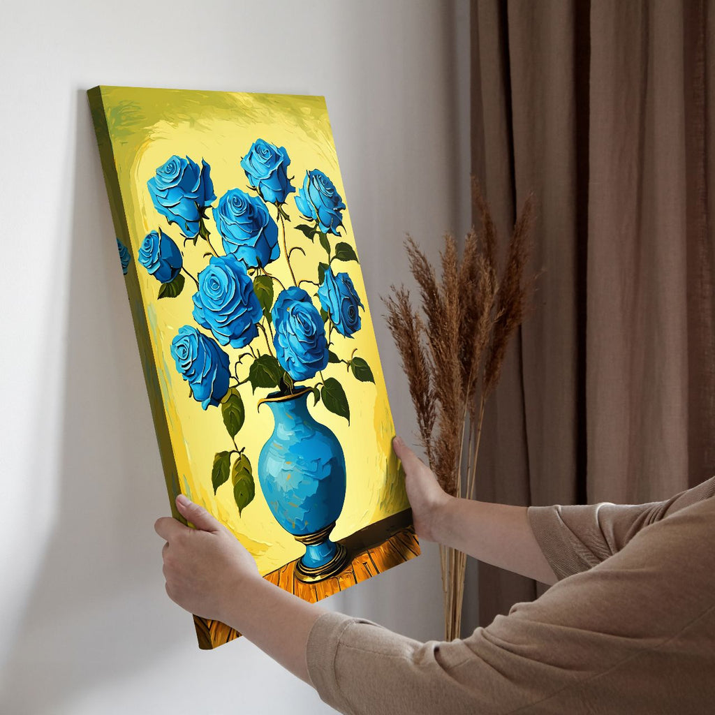 Blue Roses in a Vase