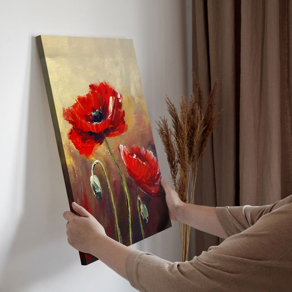 Textured Red Poppy - 1