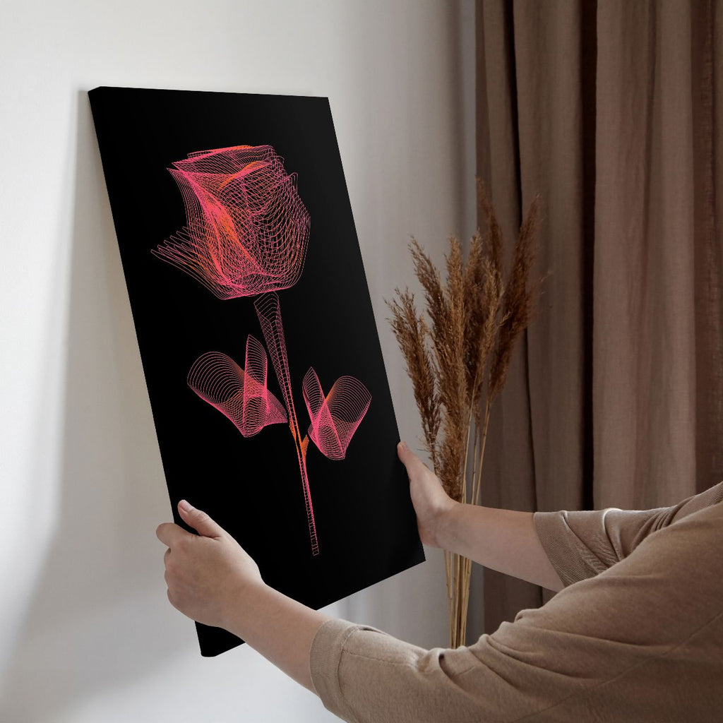 Radiant Wireframe Rose - 1