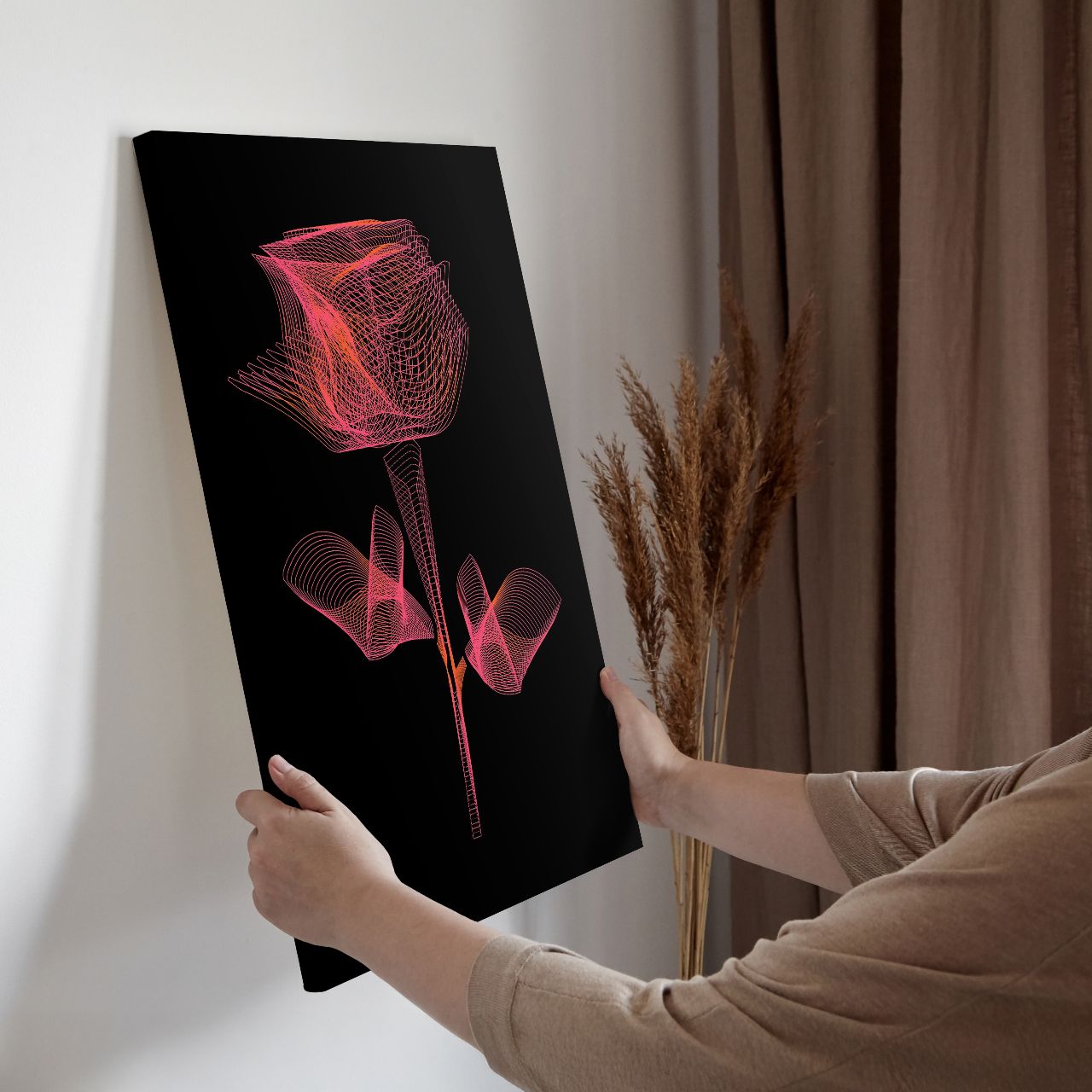 Radiant Wireframe Rose - 1