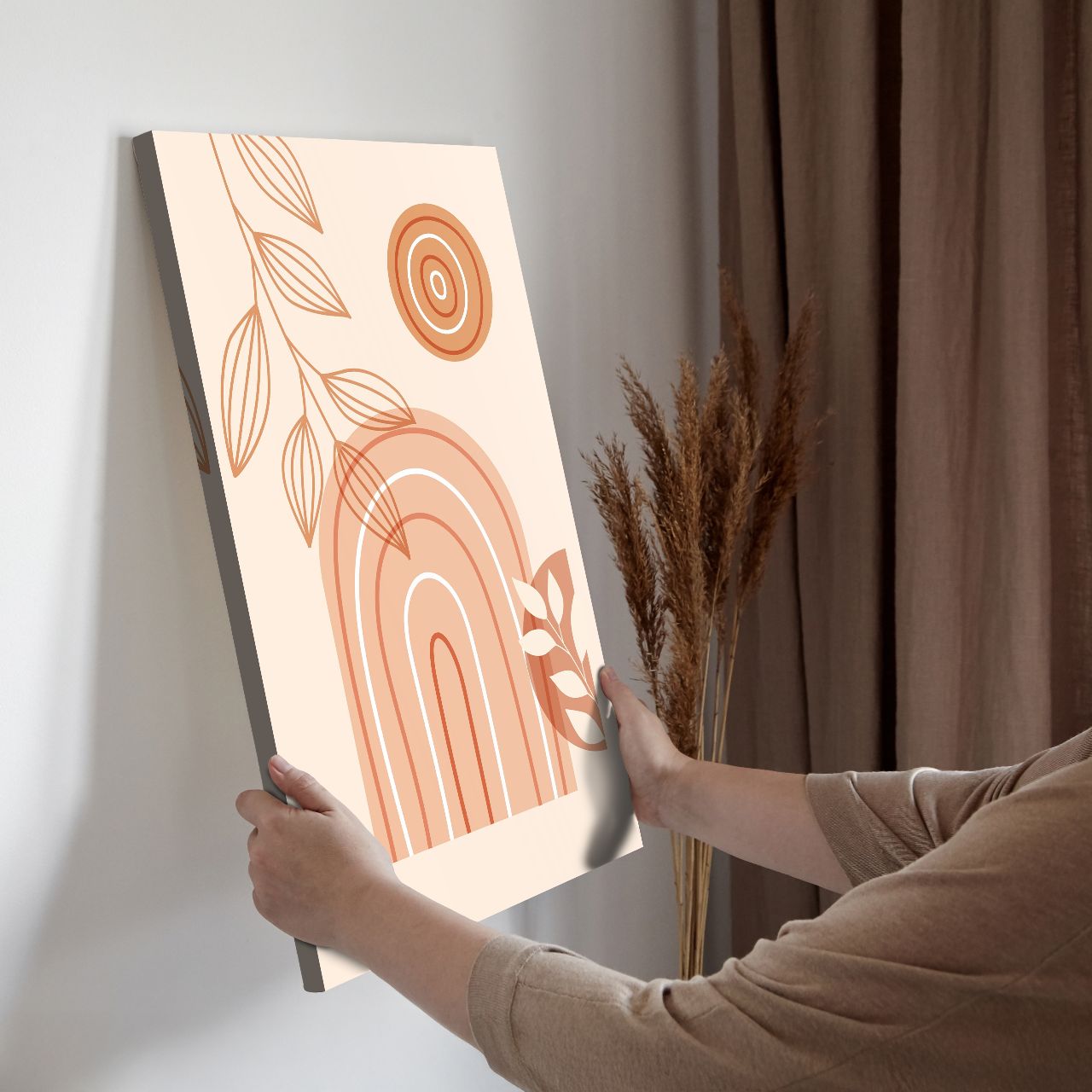 Terracotta Sunburst Abstract - 3