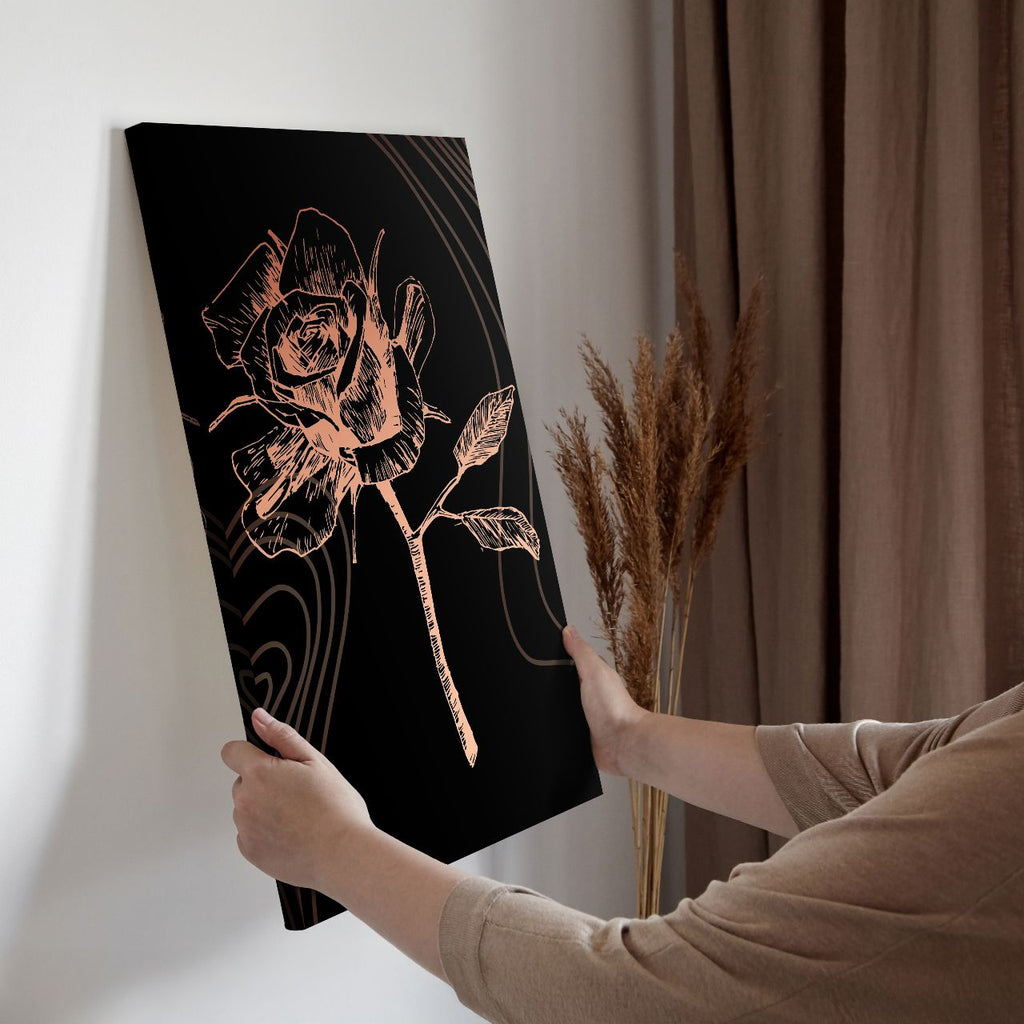 Copper Rose Etching - 2