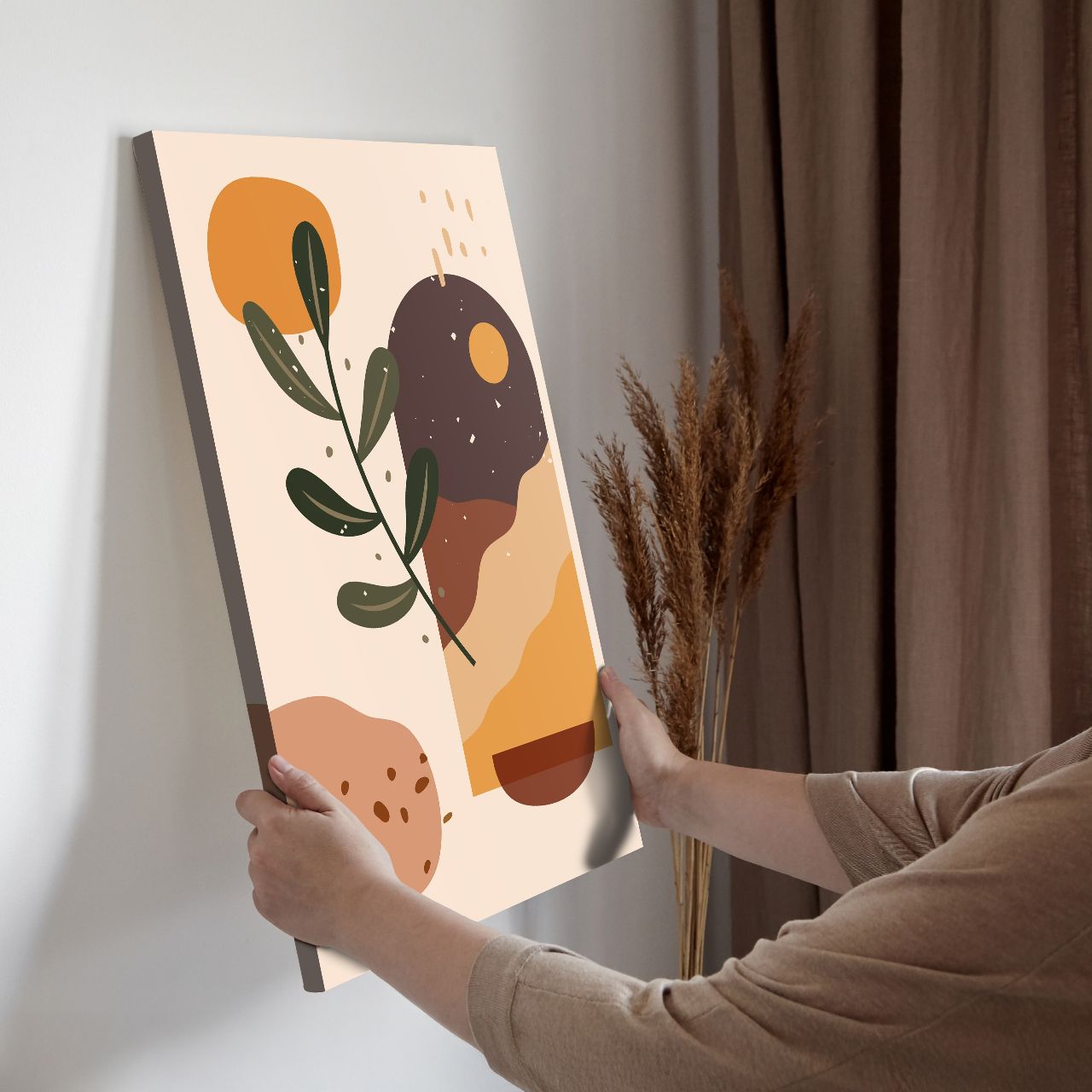 Minimalist Mountain Moon