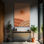 Terracotta Sunburst Abstract - 2