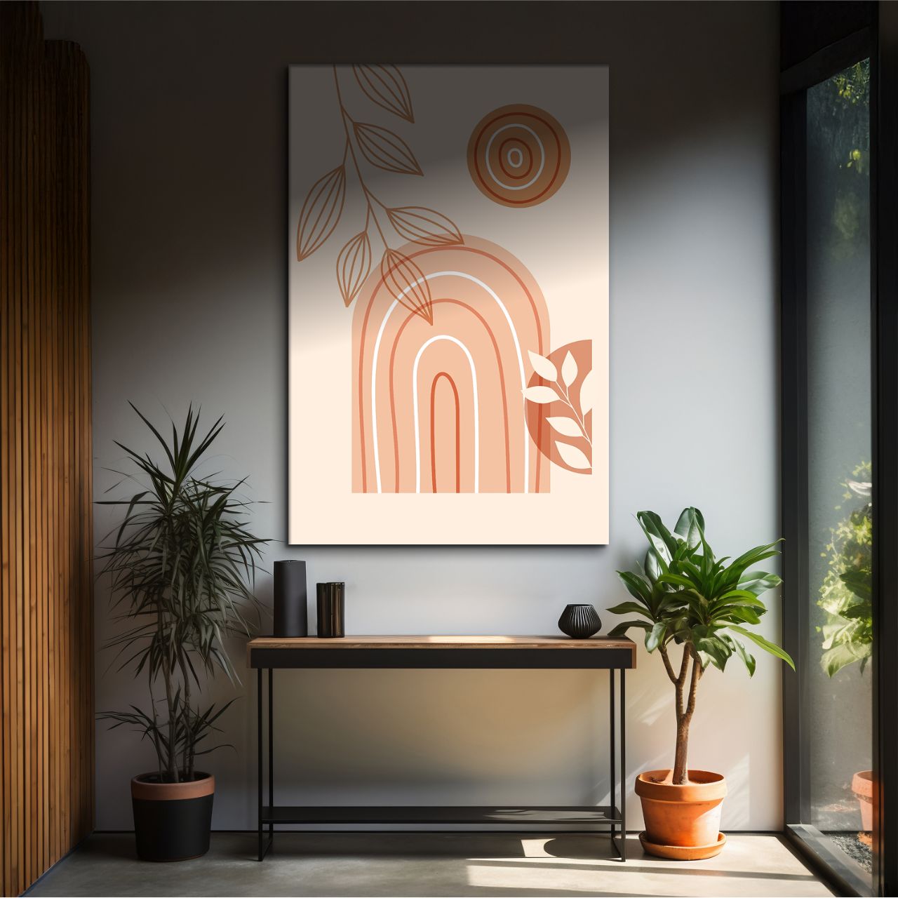 Terracotta Sunburst Abstract - 3