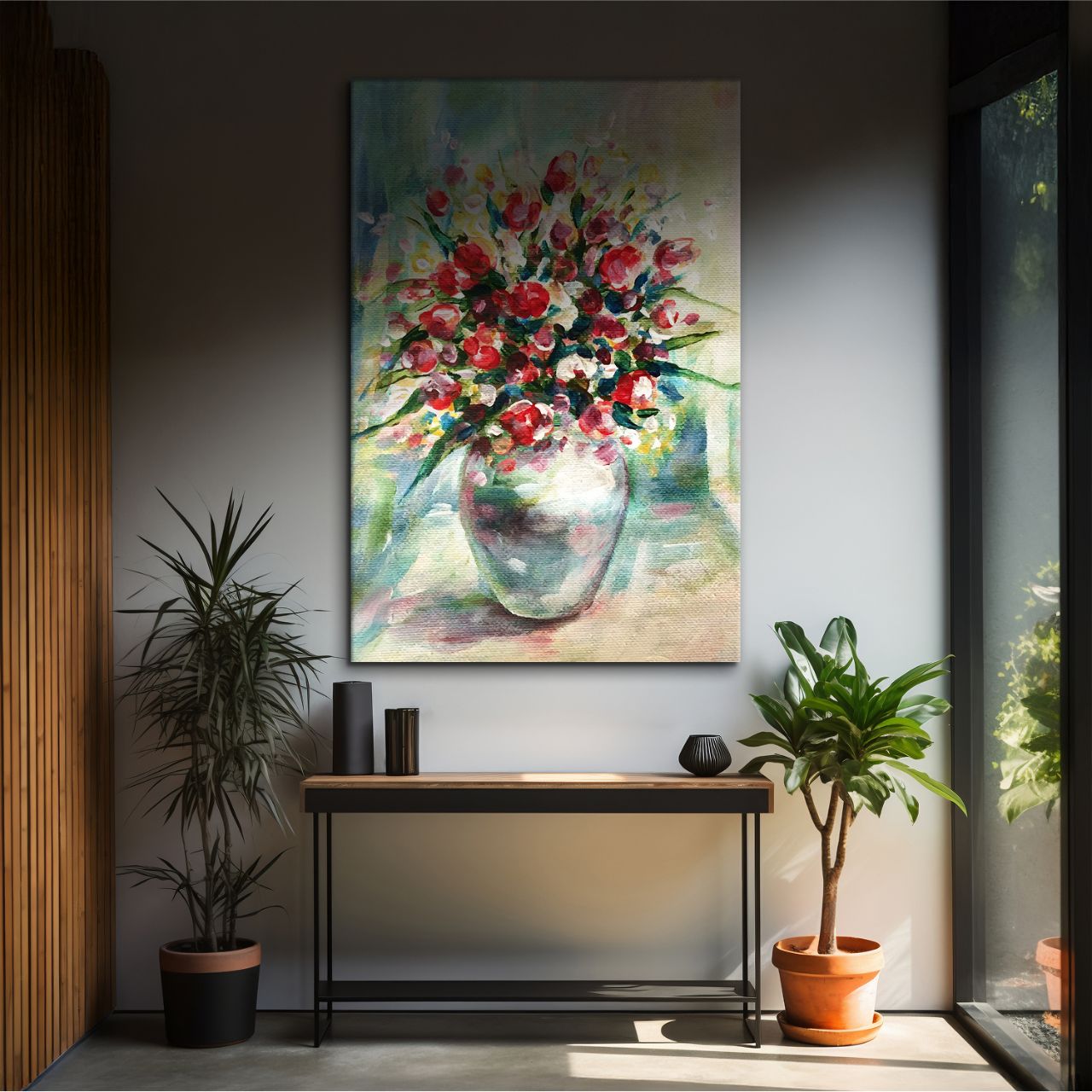Impressionistic Floral Vase