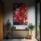 Crimson & Gold Floral Symphony