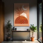 Terracotta Sunburst Abstract - 1