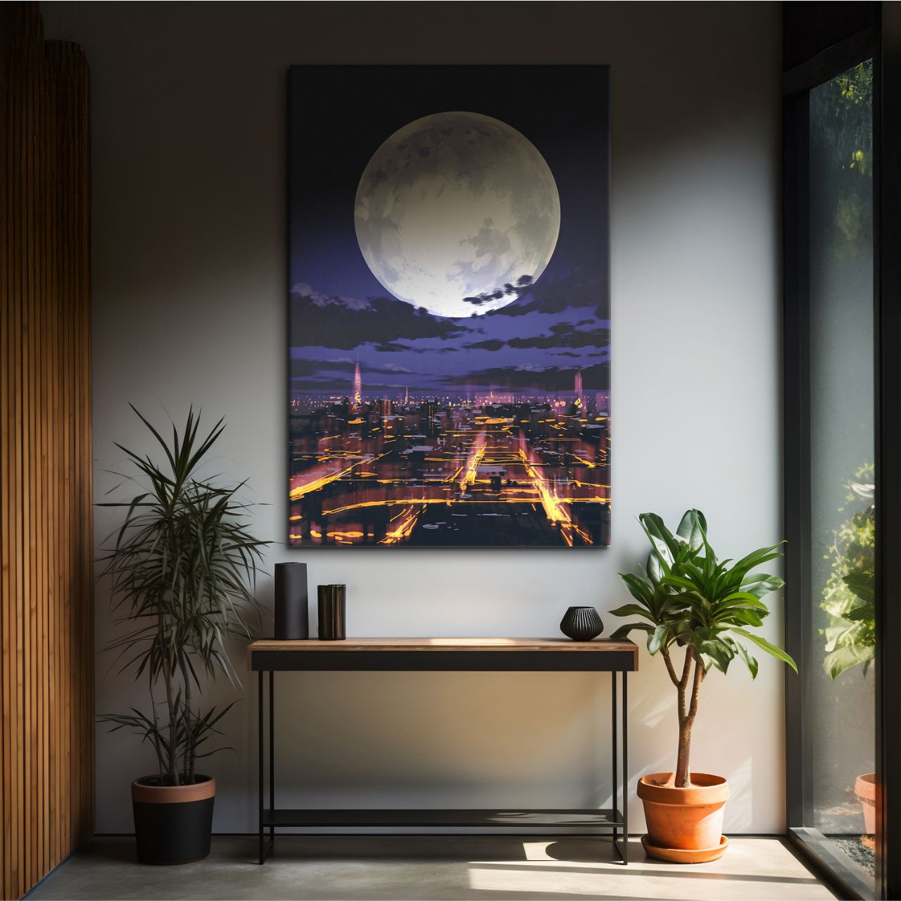 Full Moon City Night