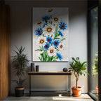 Embroidered Daisy & Cornflower Bouquet