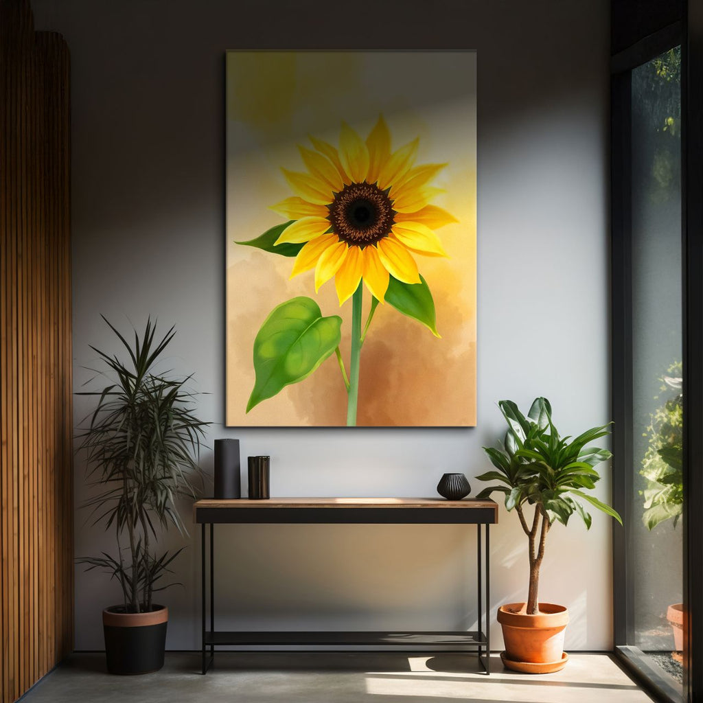 Radiant Solitary Sunflower