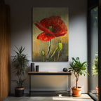 Textured Red Poppy - 2