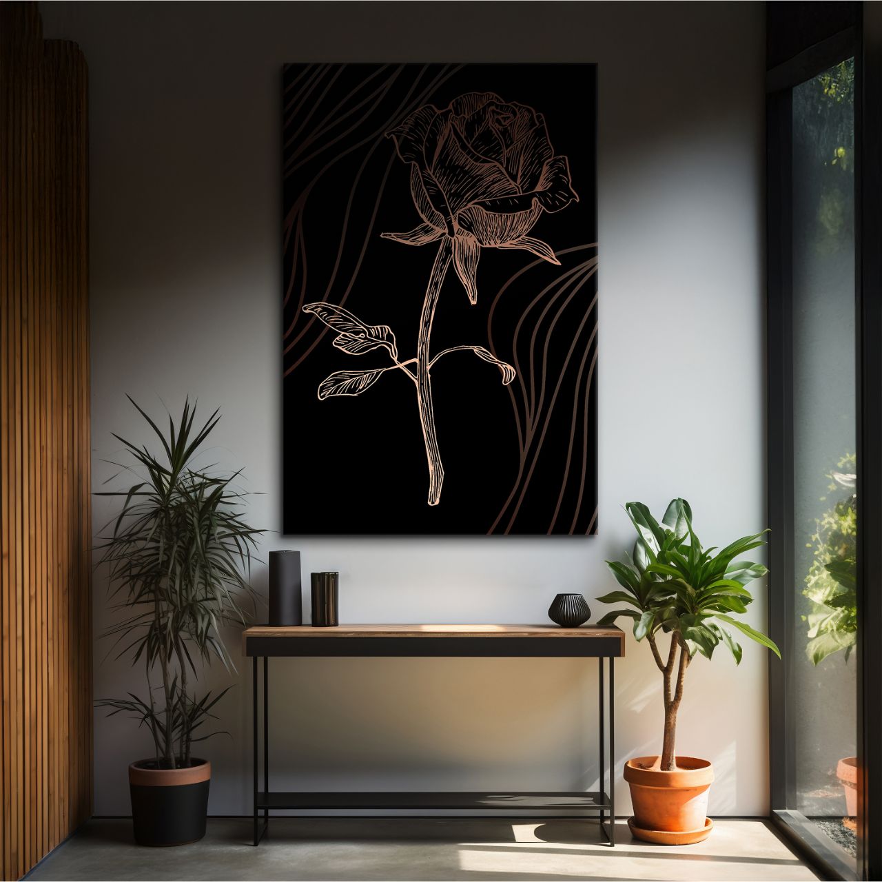 Copper Rose Etching - 3