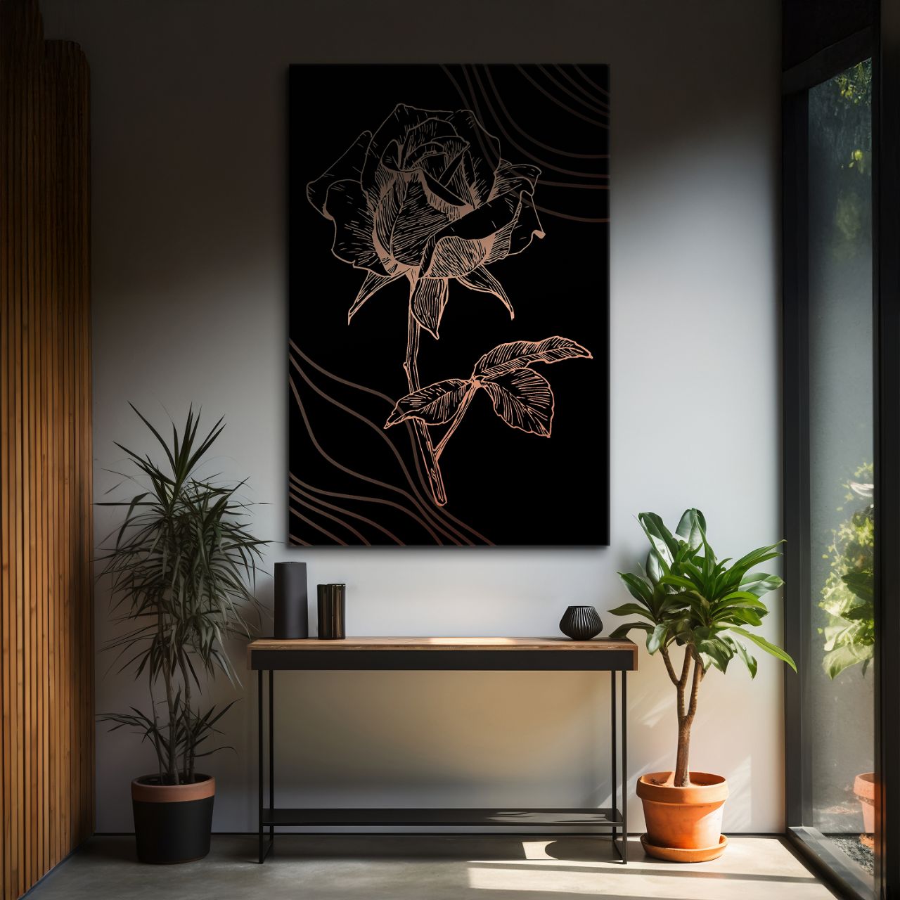 Copper Rose Etching - 1