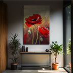 Textured Red Poppy - 1