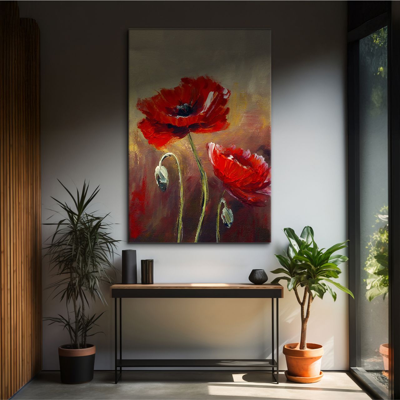 Textured Red Poppy - 1