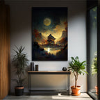 Moonlit Pagoda in Autumn