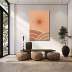 Terracotta Sunburst Abstract - 2