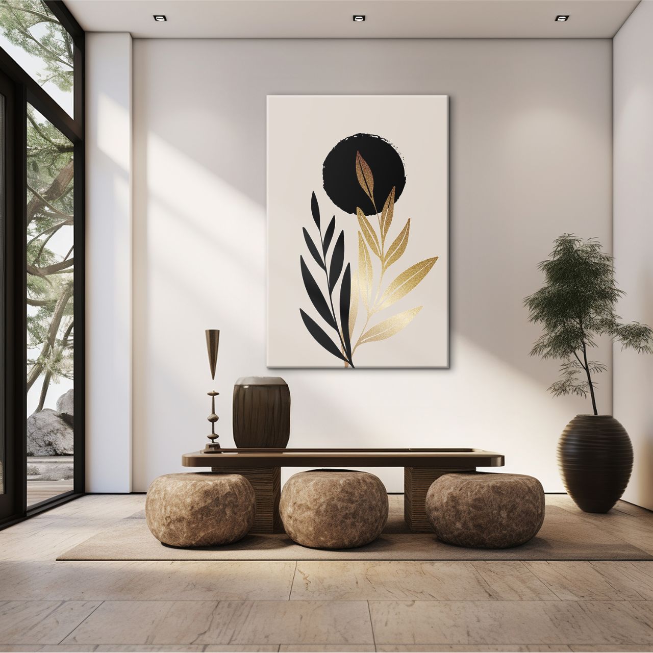 Minimalist Golden Flora - 2