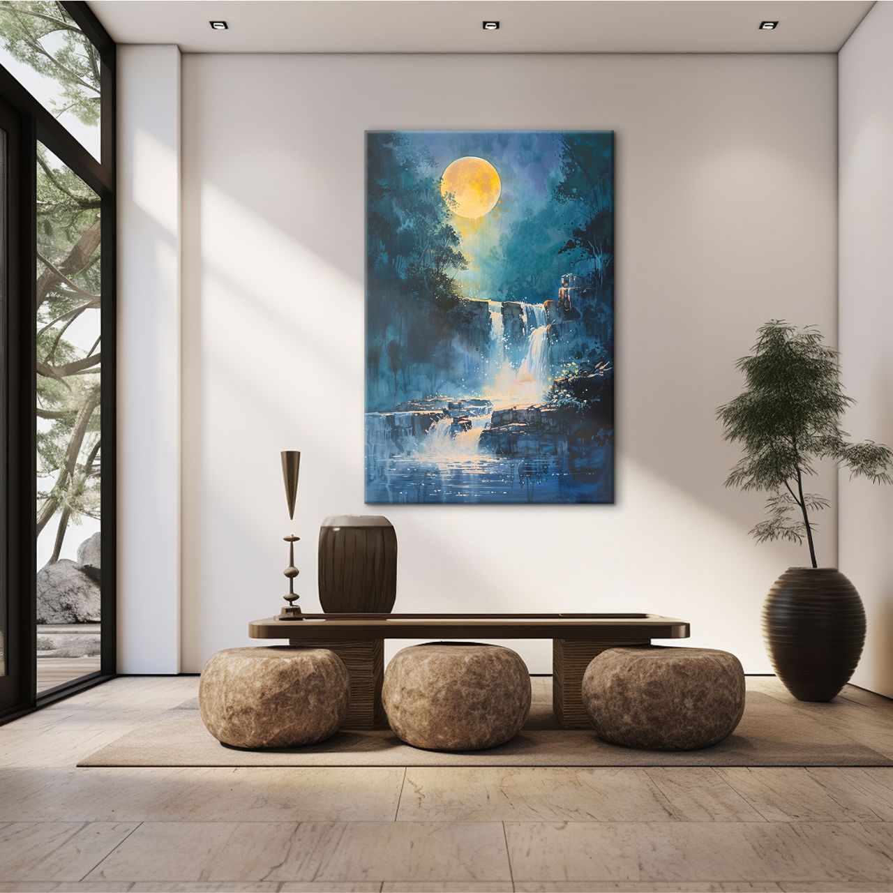 Lush Green Waterfall