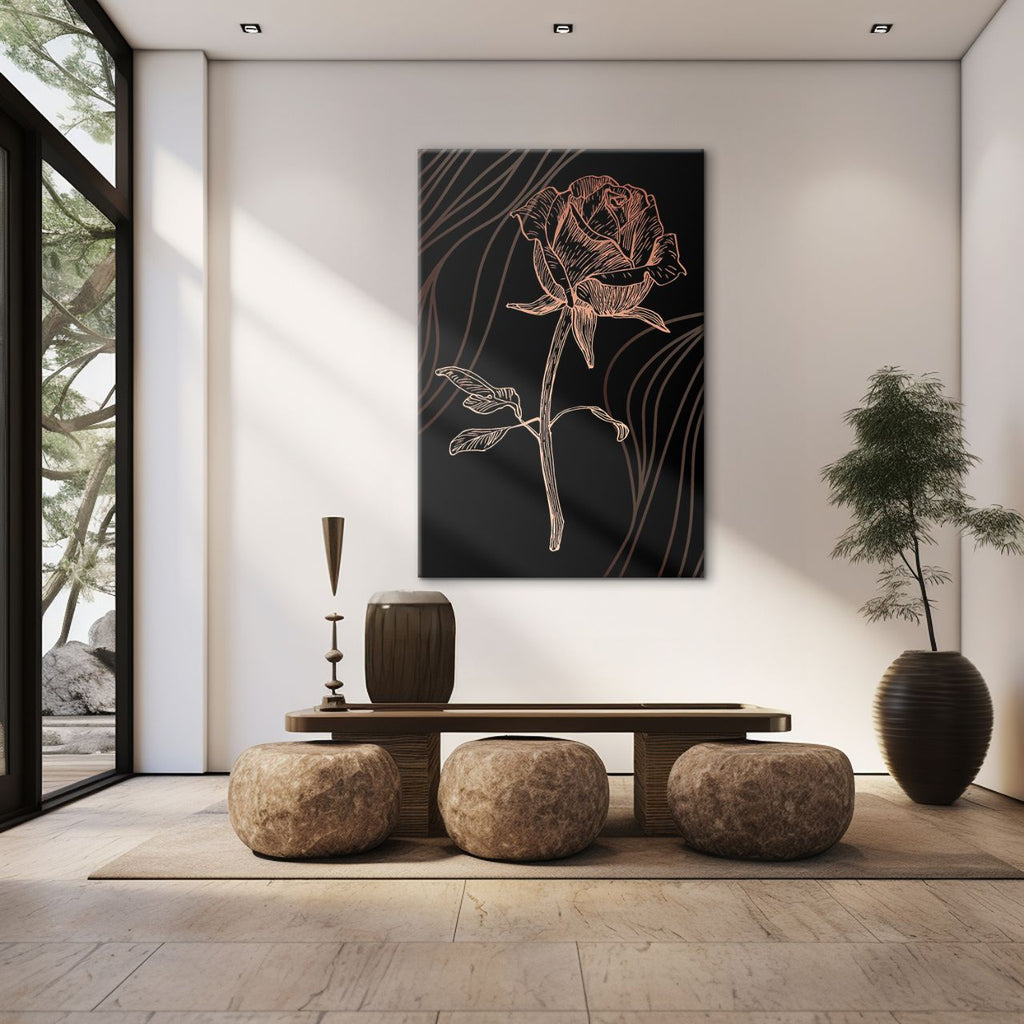 Copper Rose Etching - 3