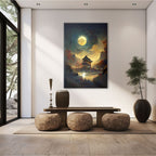 Moonlit Pagoda in Autumn