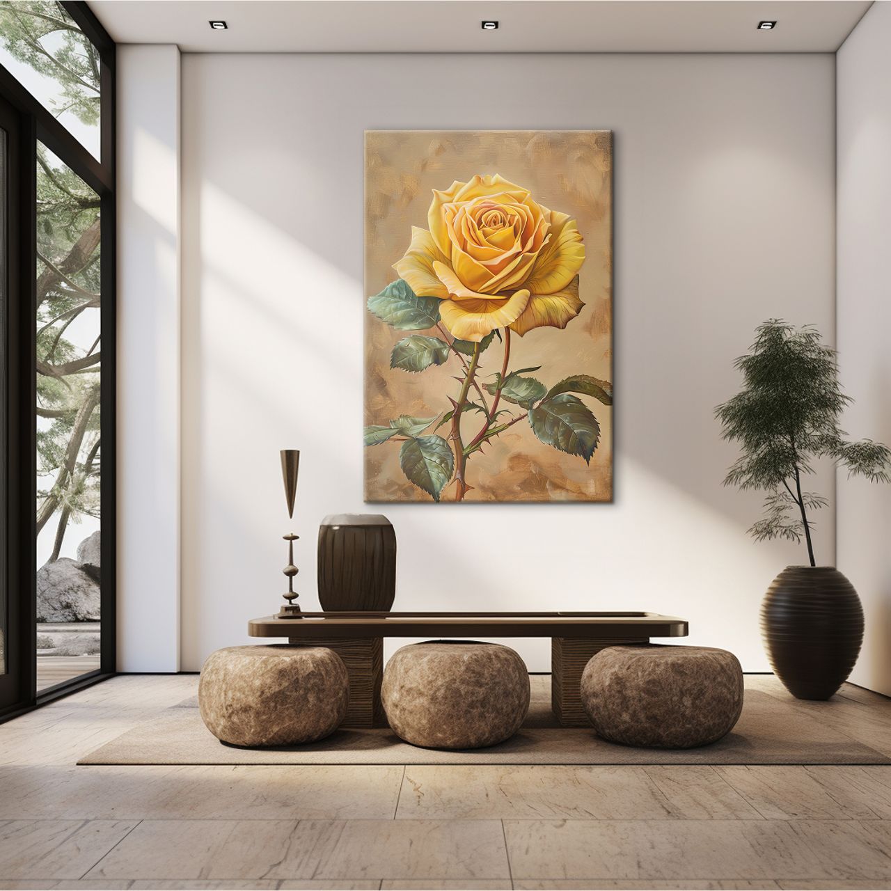 Golden Yellow Rose Elegance