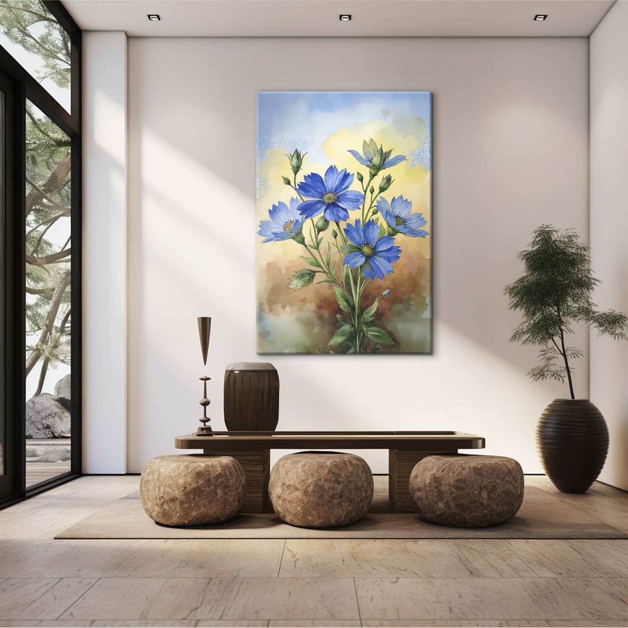 Vibrant Blue Cosmos Bouquet