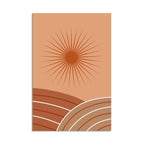 Terracotta Sunburst Abstract - 2