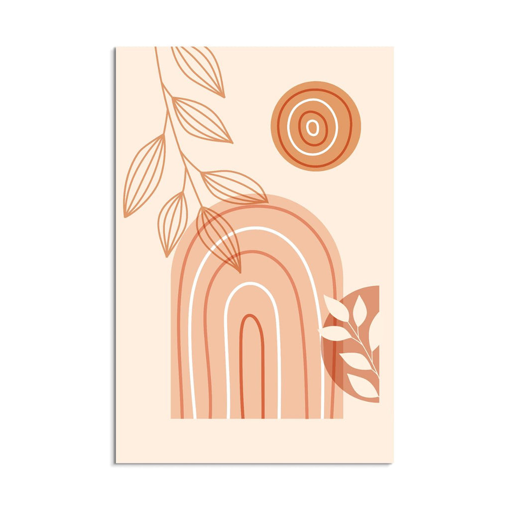 Terracotta Sunburst Abstract - 3