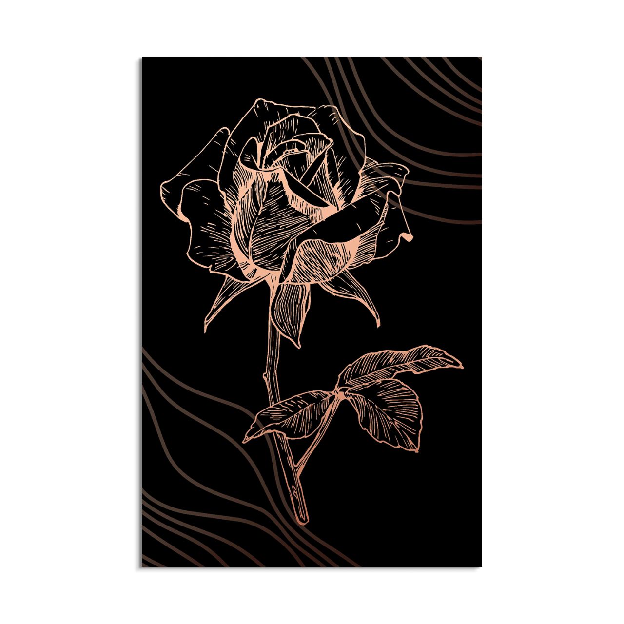 Copper Rose Etching - 1